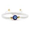 Ethnic Pearl & Evil Eye Cartoon Friendship Bracelet - Handmade Woven String