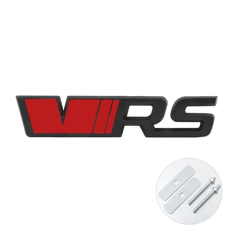 AAABV1 3D Metal Logo VRS Badge Car Trunk Front Grill Emblem For Skoda Fabia 1 MK1 Octavia 2 3 4 A7 A5 Superb RS VRS Sticker Accessories