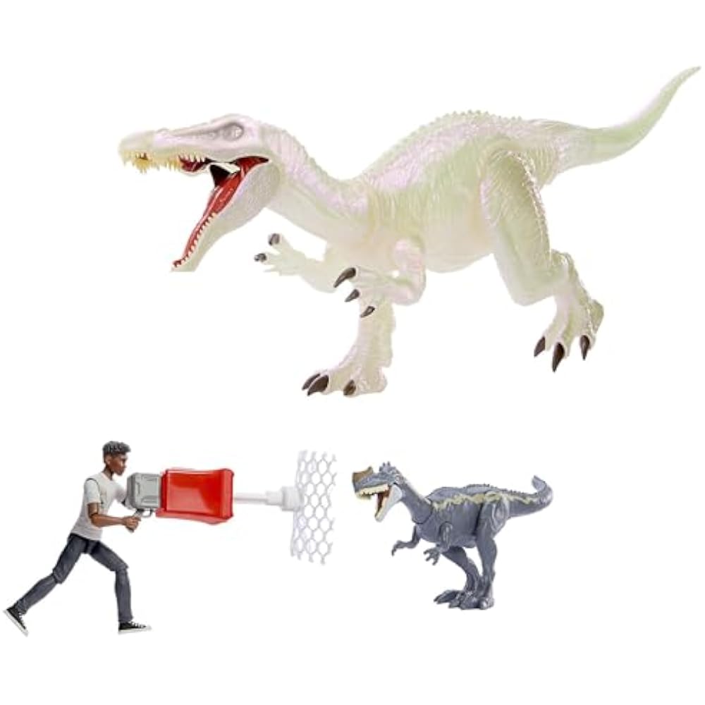 Mattel Jurassic World (JURASSIC WORLD) Darius s big pinch! Baryonyx Battle Set, Kids Figure, Dino...