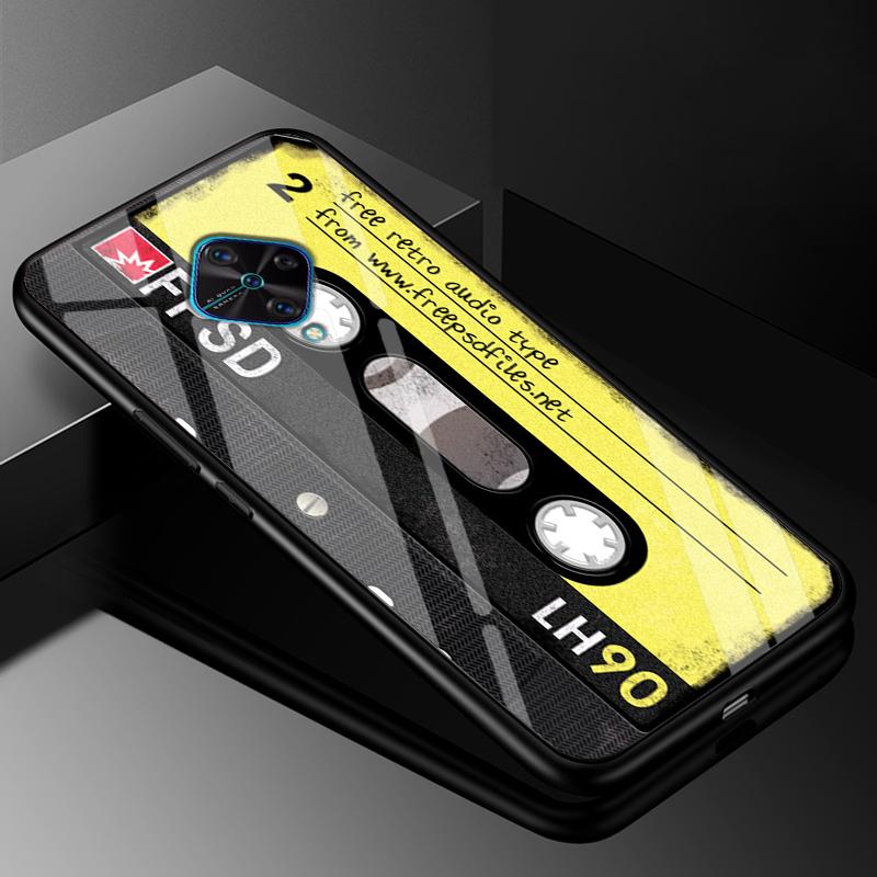 Tempered Glass Case For Vivo V17 Case Russia Glass Back Cover Soft Bumper For Vivo V17 Phone Cases V 17 Funda Y9s S1 Pro Coque