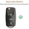 For VW Car Key Fob Cover, Soft TPU Key Shell Case Protection Fit for VW Volkswagen Jetta Golf Passat MK8 Tiguan Touareg Beetle GTI Smart Remote Car