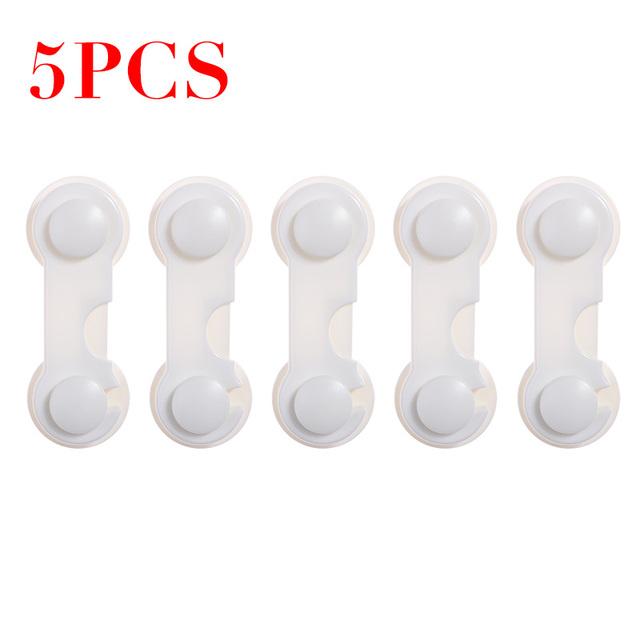 5pcs Child Safety Plastic Cabinet Lock Baby Protection From Children Safe Locks for Refrigerators Security Drawer Latches