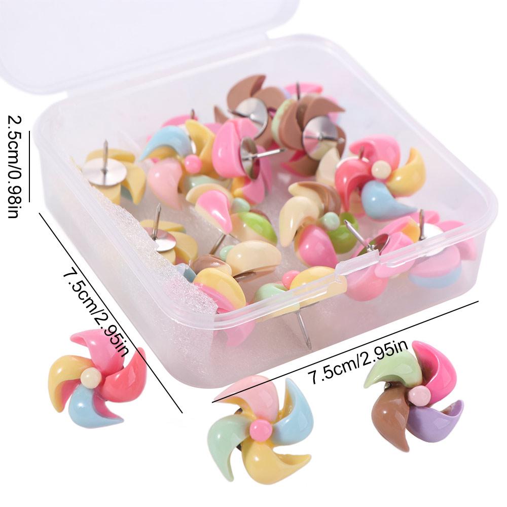 10/20/30Pcs DIY Board Push Pin Creative Thumb Tacks Windmill-Shaped Pushpins Wall Markers