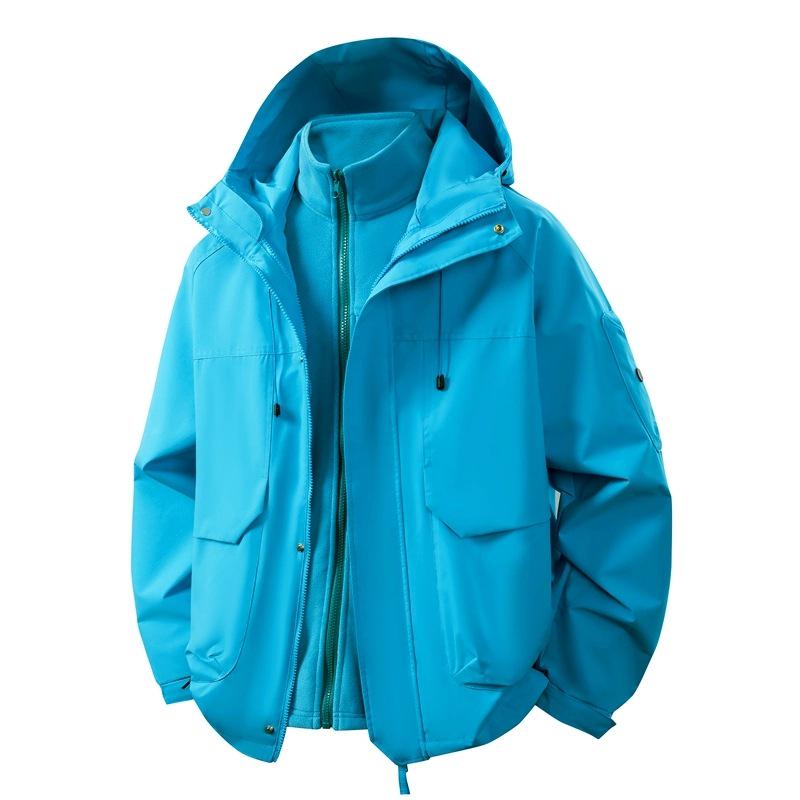 2025 Cross-Border Dopamine Mountaineering Jacket: Unisex Three-in-One Outdoor Coat for Autumn and Winter