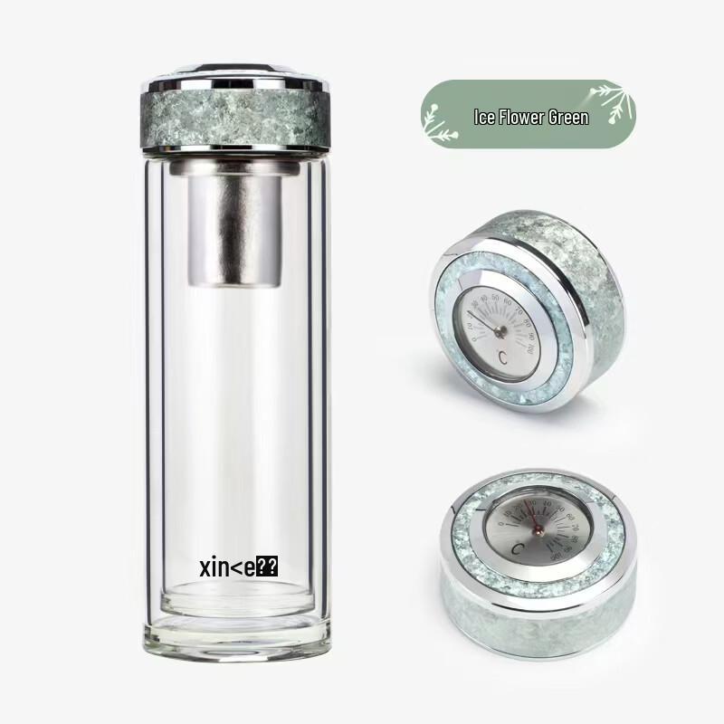 Xinke Pure Titanium Antibacterial Double-layer Glass Cup