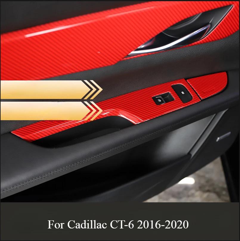 For Cadillac CT-6 2016-2020 Interior Carbon Fiber-Style Dashboard Trim Gear Steering Wheel Frame Panel European Auto Enthusiasts