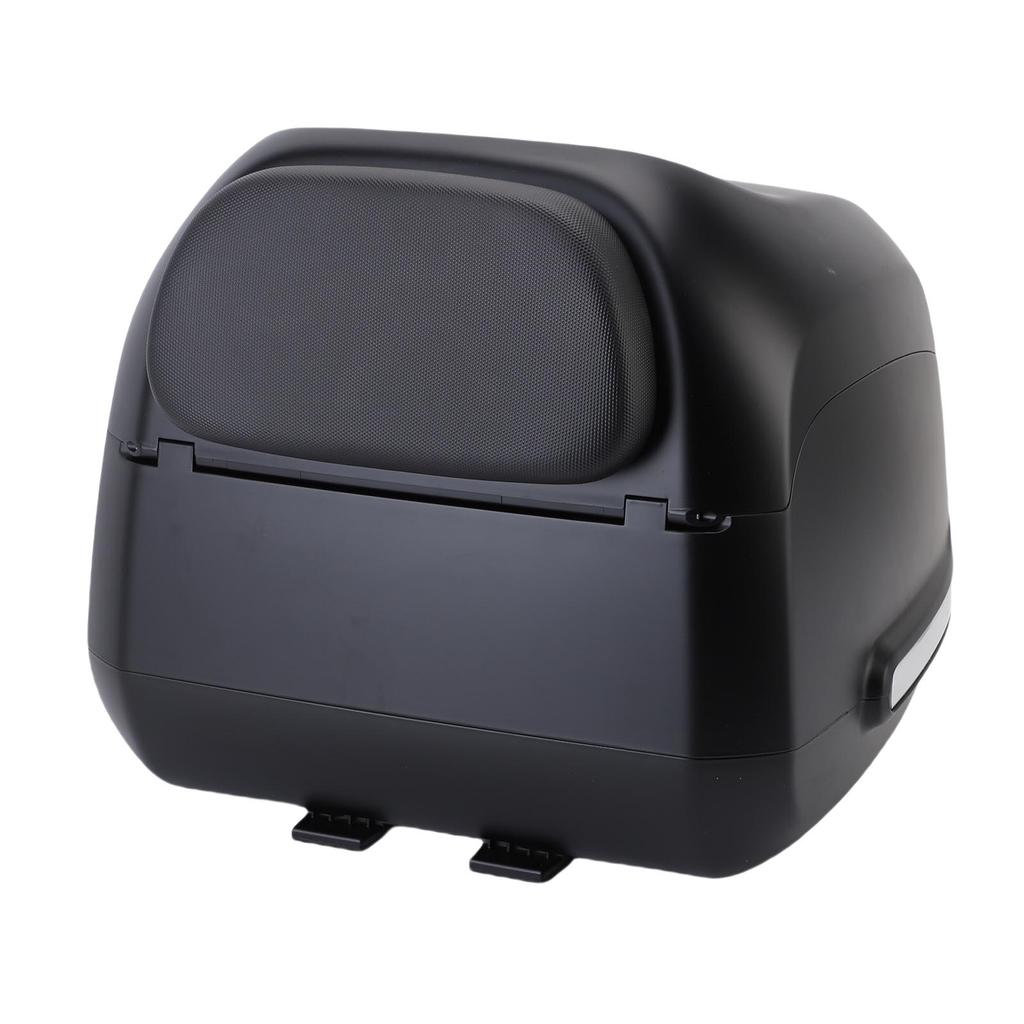 35L Universal Motorcycle Rear Case Vintage Water Proof Motorcycle Rear Top Box for Electric Scooters Black