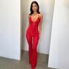 2024 Sexy Lace Halter Backless Slim Jumpsuit