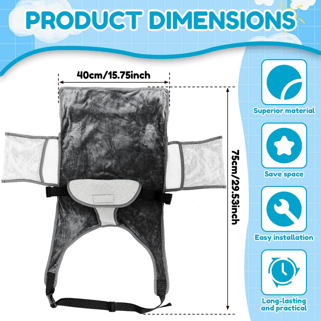 Toddler Airplane Bed Polyester Portable Baby Airplane Seat Extender with Side Mesh Pocket Comfortable Foldable Baby Air Hammock