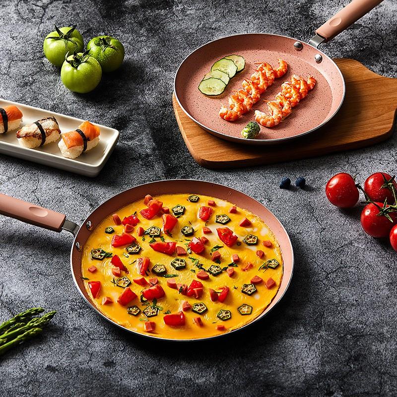 Nonstick Aluminum Frying Pan Eggs Steaks Pancakes Home Kitchen Cookware 6/8/10 Inch With Removable Handle