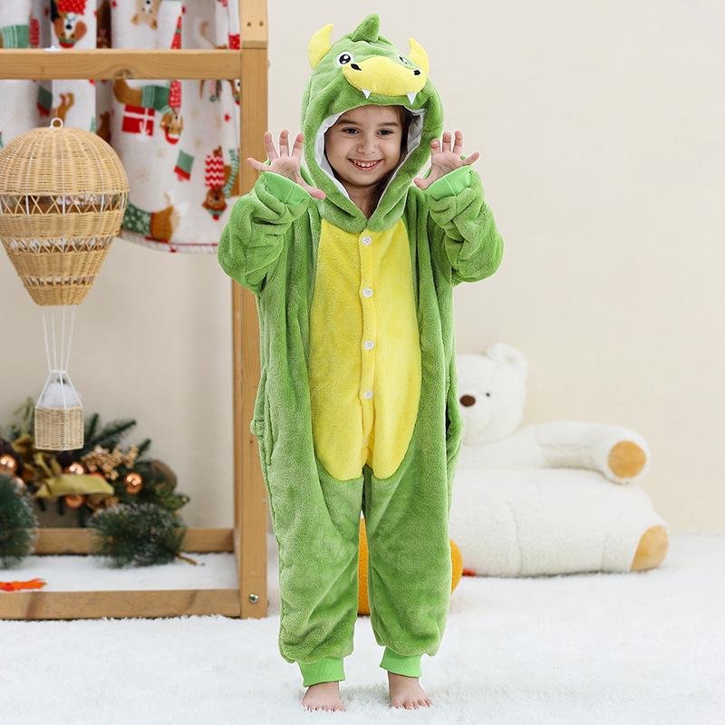 Halloween Capybara Flannel Blanket Sleepers Onesie Hooded Children Costume Clothes Jumpsuit Sleepwear For Boys Girls