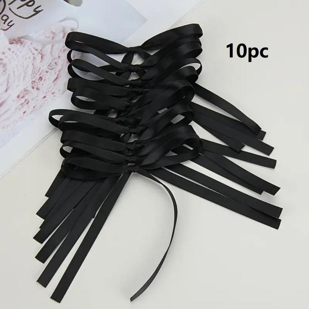 10Pcs Ribbon Bow Cake Toppers  Bowknot Ribbon Cupcake Topper Wedding Birthday Party Valentine's Day Dessert Cake DIY Decor