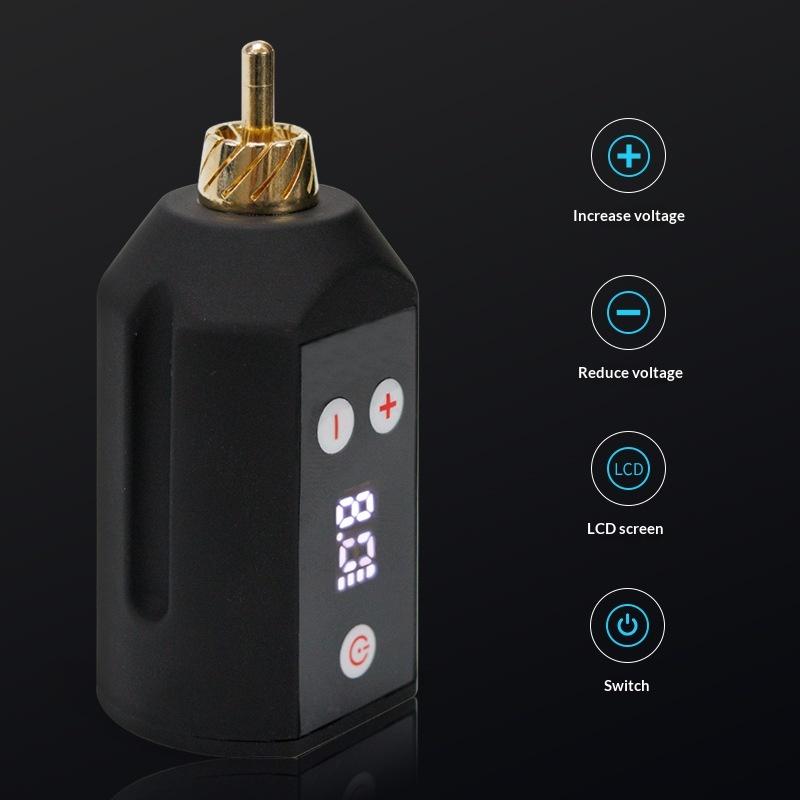 1 Stück 5–12 V Digitalanzeige USB Kabellos 1300 mAh Schnittstelle Tattoo-Stift Akku Kabellose Tattoo-Stromversorgung