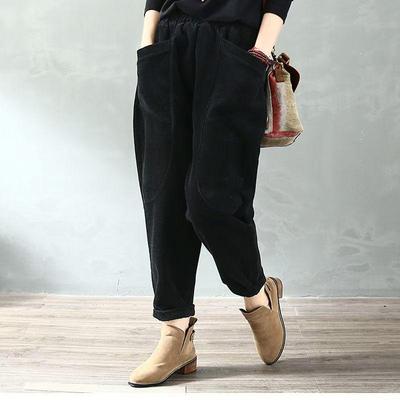 New Corduroy Lambskin Harem Pants - Autumn/Winter, Thickened & Versatile for Women