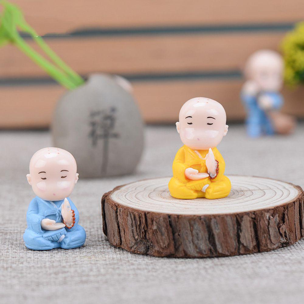 Micro Landscape Monk Figurine Buddha Statue Miniature Samanera Chinese Style Micro Landscape Monk Figurine Buddha Statue Miniature Samanera Chinese Style