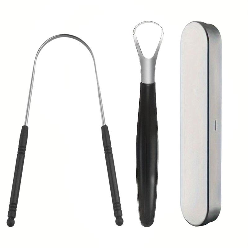 1/2/5Pcs Stainless Steel Tongue Scraper U-Shaped Anti Slip Cleaning Tongue Reducing Coating For Oral Odor Family Use