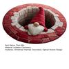 3D Christmas Rug Santa Claus Gnome Quilted Round Floor Mat Optical Illusion Depth Pattern Decorative Area Rug for Living Room Bedroom