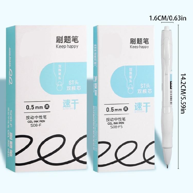 5/12 Pcs Gel Ink Pen Black Ink Smooth Writing Tool Retractable Gel Pen Back to School Supplies For Students