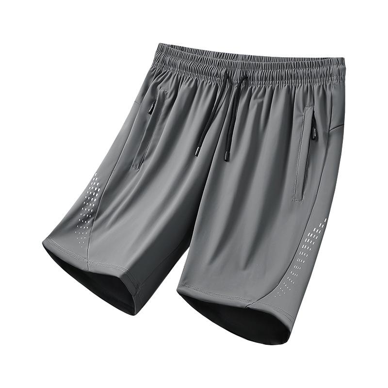 Thin Ice Silk Shorts for Men, Summer Loose Fit Plus Size Sports Casual Basketball Pants, Quick Drying Pants