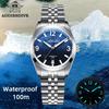 ADDIESDIVE Automatic Mechanical Watch Sapphire Glass 100m Waterproof AD2547 BGW9 Super Luminous Japanese 8215 Men Watch