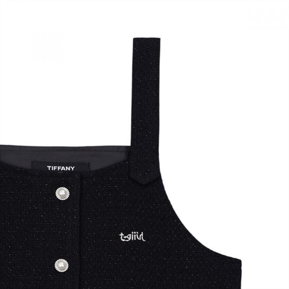 Tiffany Black Pearl Tweed Bustier T54kav010