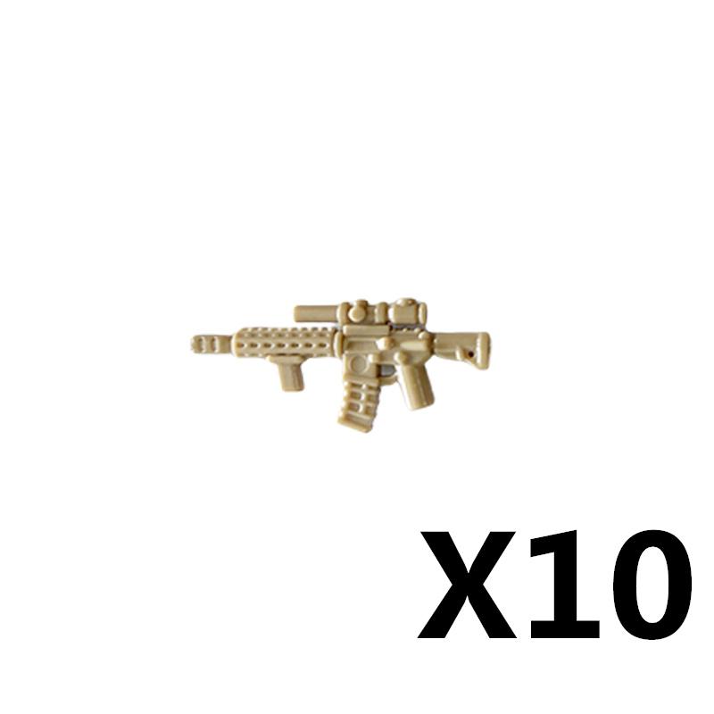 Military Soldiers Figures Weapons Building Blocks Accessories Two-color Guns Assault Sniper Rifles AK74 Rocket Launcher Toy Gift
