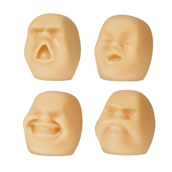 Human Face Squeeze Toy Anxiety Stress Relief Realistic Head Pinch Sensory Toy Teens Adults Soft TPR Calming Face Fidget Toy