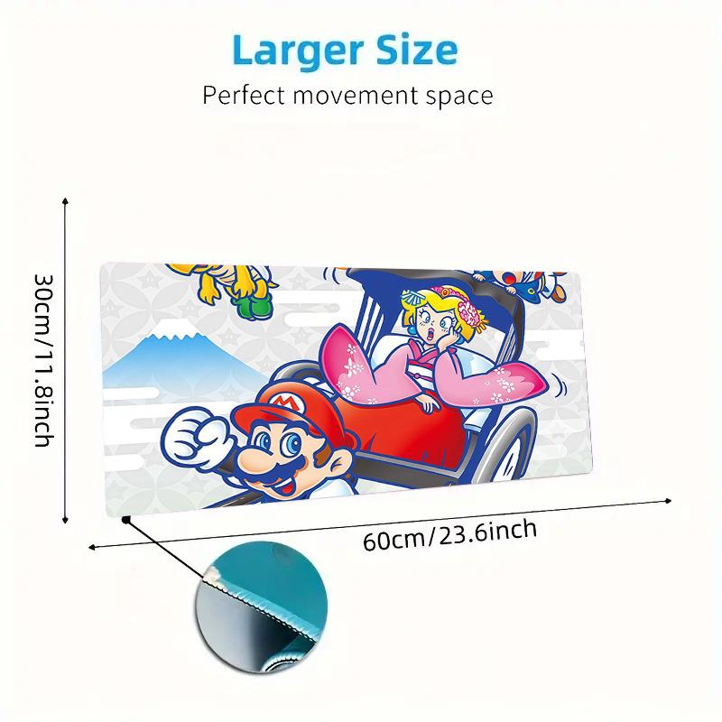 Super Mario2 Print  Cushion Non-slip Laptop Tablet Big Mousepad XXL Mat Mini PC Playmat With Lock edge