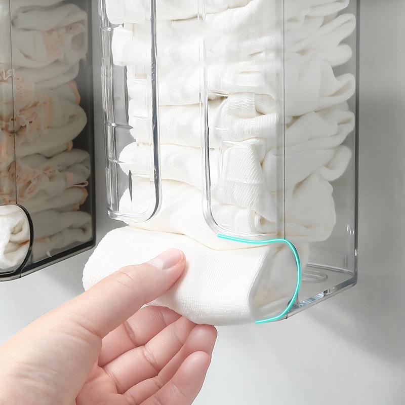 Household Close-Fitting Clothing Storage Accessories Non-Punching Wall Hanging Socks Storage Organizer Box