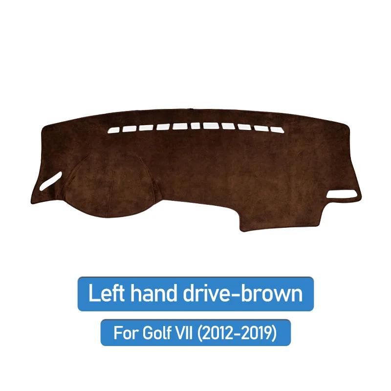 Flannel Car Anti Slip Anti UV Mat Dashboard Cover Pad Dashmat Carpet For Volkswagen VW Golf 7 MK7 GTI GTD Accessories