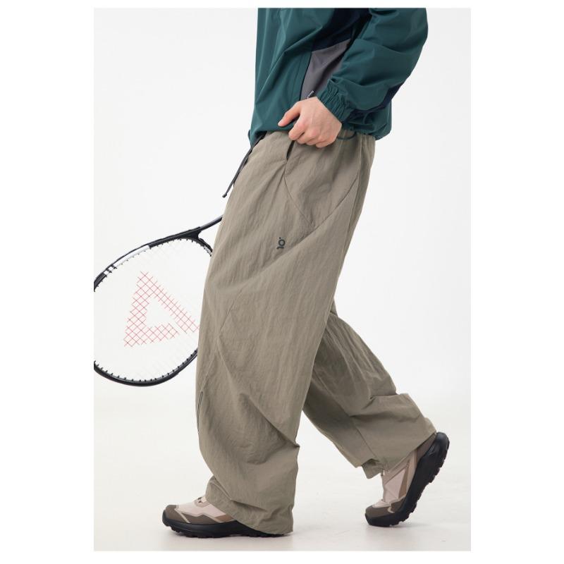 Pantaloni da Paracadutista Uomo Deostrutturati a Pieghe Sdoppiate Funzionali da Esterno Resistenti all'Acqua Casual Cargo Lunghi