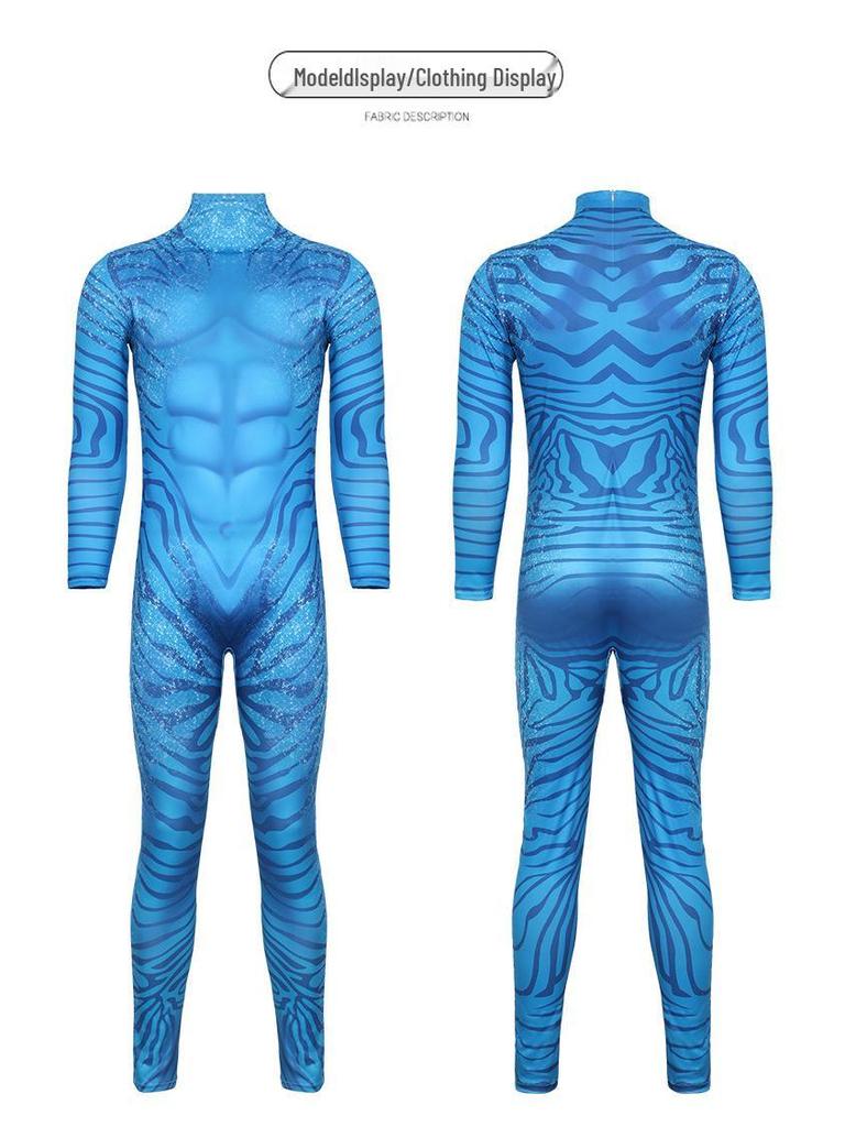 Avatar 3 Kids Cosplay Costume: Stage Performance Jumpsuit for Role-Playing
