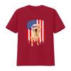 Labrador Retriever T Shirt Independence Day 4th July USA Flag  Vintage Washed Graphic Breathable Slightly Streetwear Homme