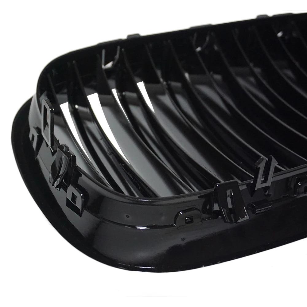 2PCS Car Styling Front Kidney Grill Double Slat Line Grille For BMW X5 E70 X6 E71 2008-2013 Bumper Racing Grills Car Accessories