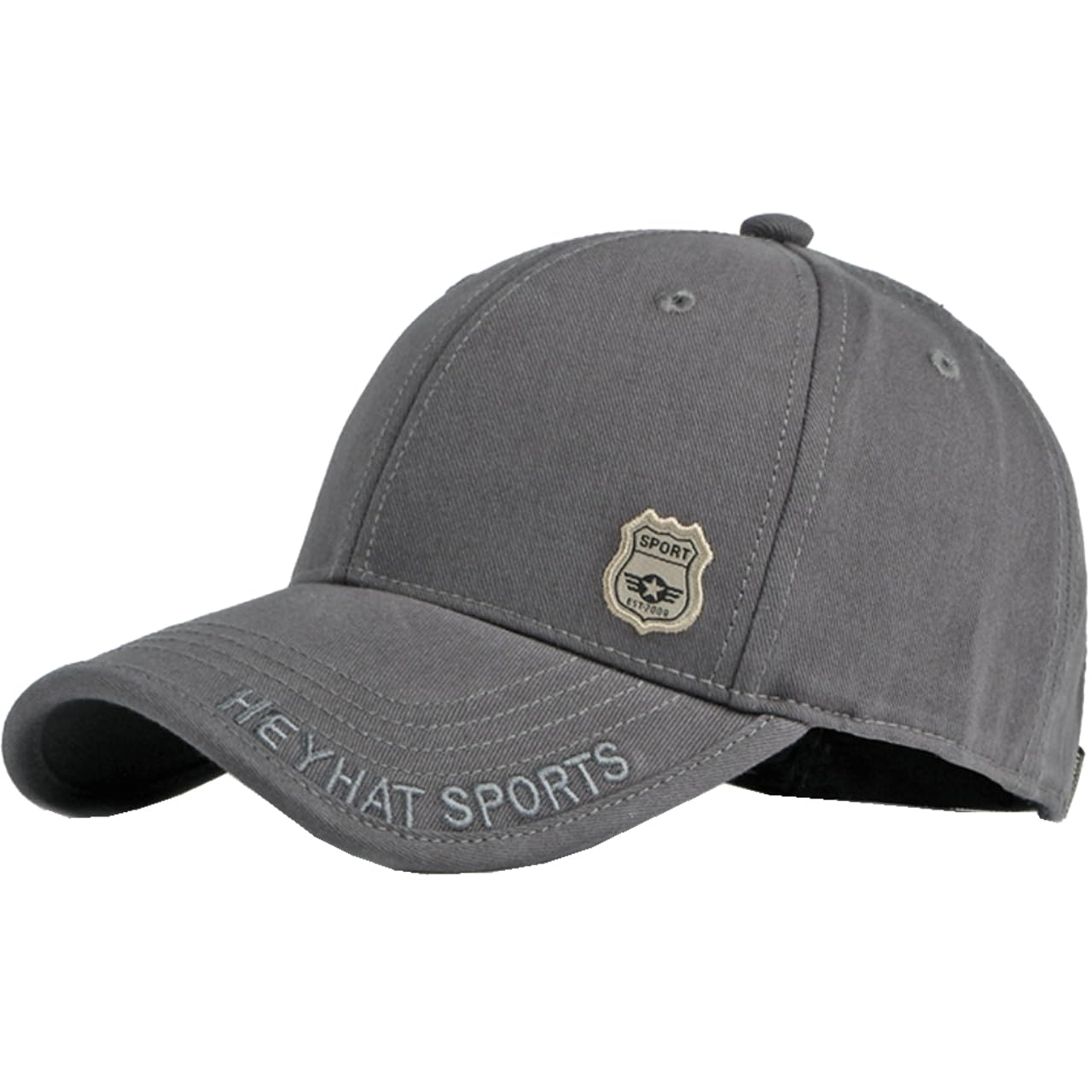 

Baseball One CA856 [White Fang] Hat, Cap, Color, Emblem, Brim, Cap, Stylish, Embroidered, Cool, Men s (Gray) серый
