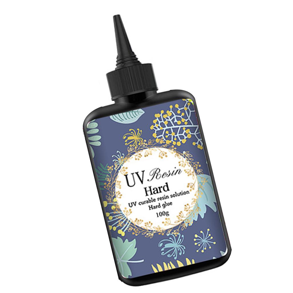 100ml Low Odor UV Resin Glues for Indoor Use Fast Curing High Transparency Safe Fast Curing Epoxy for Nighttime Crafting