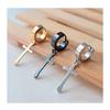 15 Pairs Stainless Steel Earrings Set: Cross Pendant Hoops, Studs, and Ear Backs.