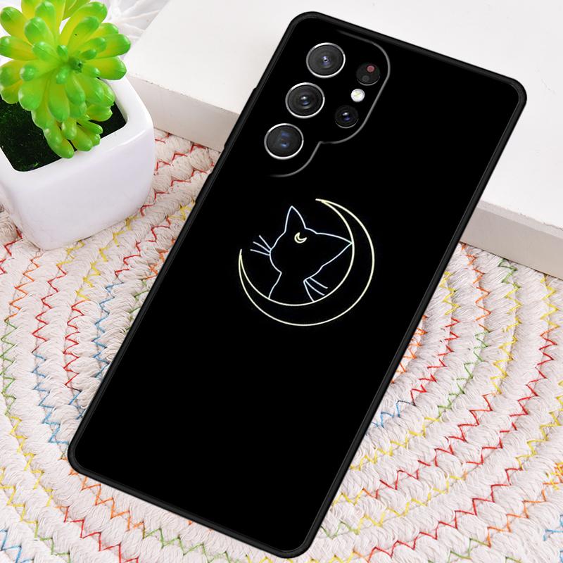 Witches Cat Moon TPU Phone Case For Samsung Galaxy Note 10 Pro S26 S25 S24 S23 S22 Ultra Plus S21 FE S20 Shockproof Cover