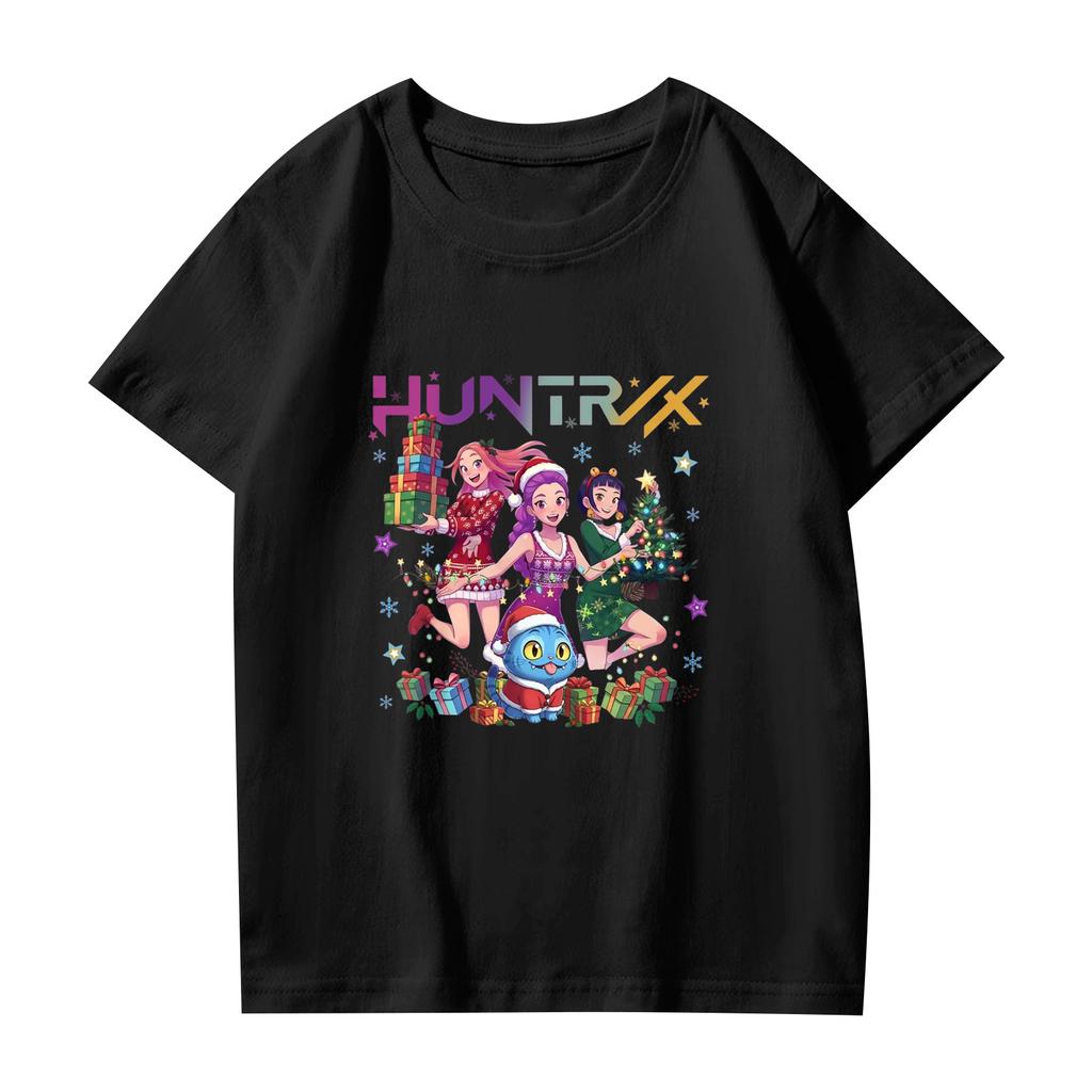 Fashionable Round Neck Short Sleeve Work Clothes Printed Tops For KID Summer Tops