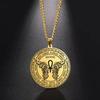 LIKGREAT Archangel Michael Necklace Seal of Solomon Spiritual Necklaces Good Luck Protection Amulet Stainless Steel Jewelry Gift