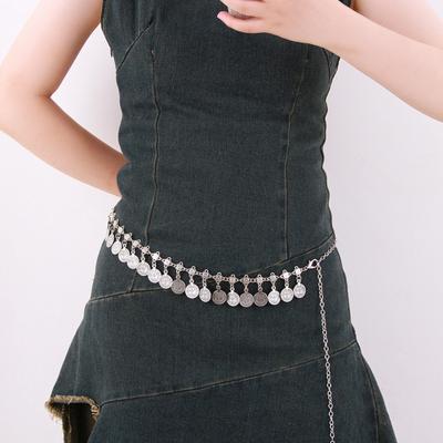Yousheng Round Coin Waist Chain Retro Style Extension Adjustable Length Belly Dance Waist Chain Women Fashion Accessory