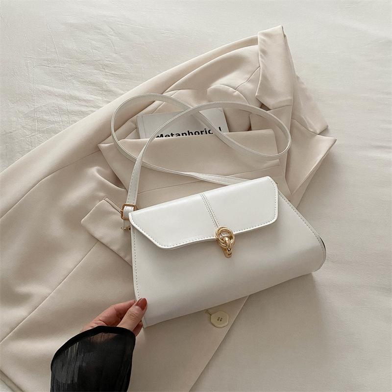 

Retro fashion beautiful autumn armpit small square bag fashion messenger bag new trend niche design women s bag белый