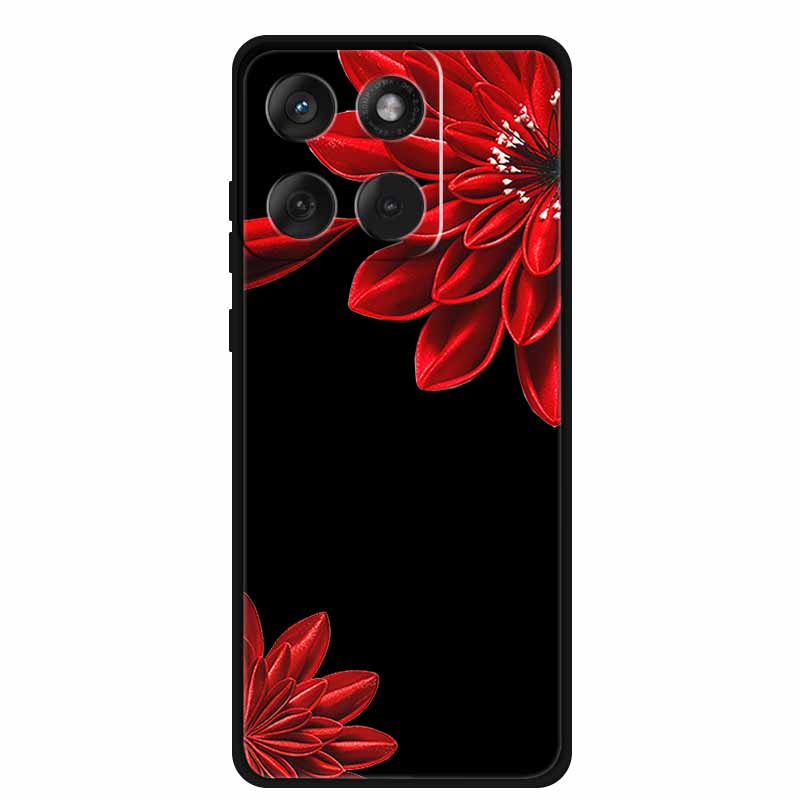 For Motorola G67 Power 5G 2025 Case Shockproof Soft Black Silicone Cute Cat Coque For Moto G67 Power Case 6.7" Cartoon Bumper