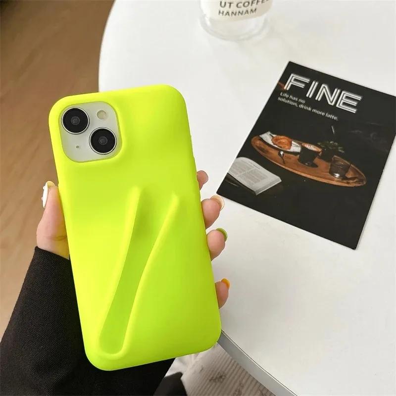 Capa de silicone macia para maquiagem com batom para iPhone 16, 14, 15 Pro Max, X, XS, XR, 11, 13, 12 Mini, 6, 7, 8 Plus SE, capa portátil para brilho labial