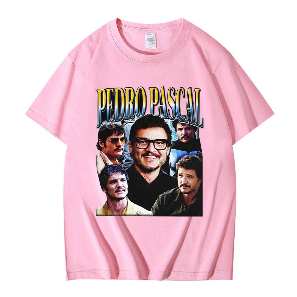 Klasický americký filmový a televizní herec Pedro Pascal Grafické tričko Pánské Dámské Bavlněné Ležérní Trička Topy Nadměrné Velikosti Vintage Streetwear