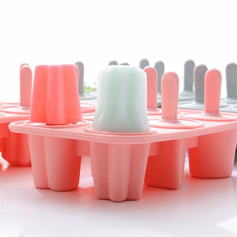 Silicone Mold Ice Cream Mold 6 Hole Popsicle Mould Ice Cube Tray Reusable DIY Homemade Ice Cream Maker Tools Kitchen Accessories