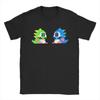 Koszulki Męskie 8-Bitowe Smoki Bubble Bobble Zabawna Koszulka Krótki Rękaw Dekolt O T-Shirt 100% Bawełna Top na Imprezę
