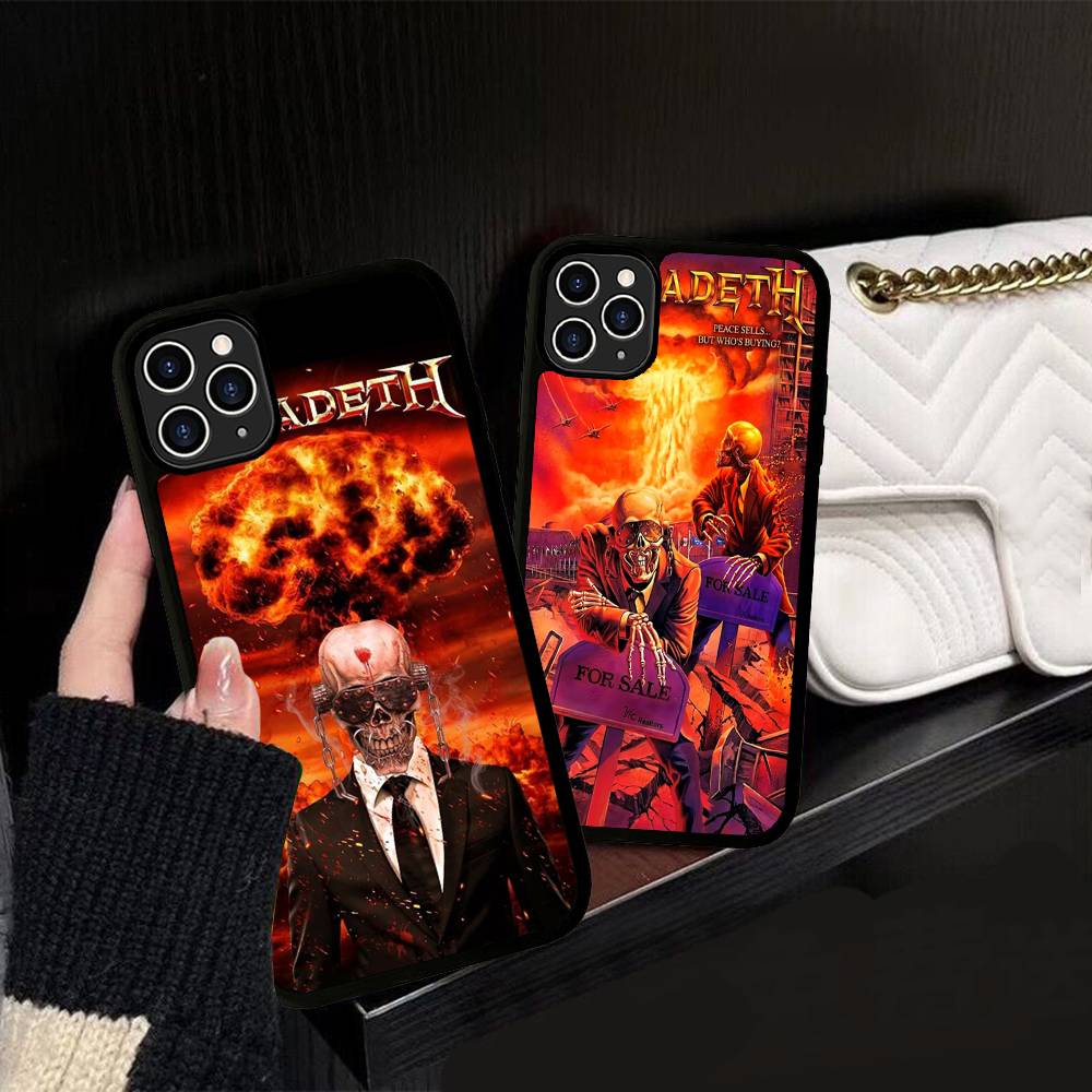 Music Rock M-Megadeth Phone Case For iPhone 17 16 15 14 13 12 11 Pro Max Plus MiNi 17Air PC+TPU Armor Cover