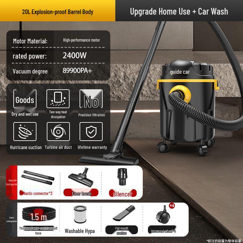 Aspirateur Domestique Puissant Sec et Humide pour Voiture et Usage Industriel