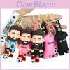 Adorable Cartoon Messi Keychain Bag Charm Creative Car Accessory Rubber Material